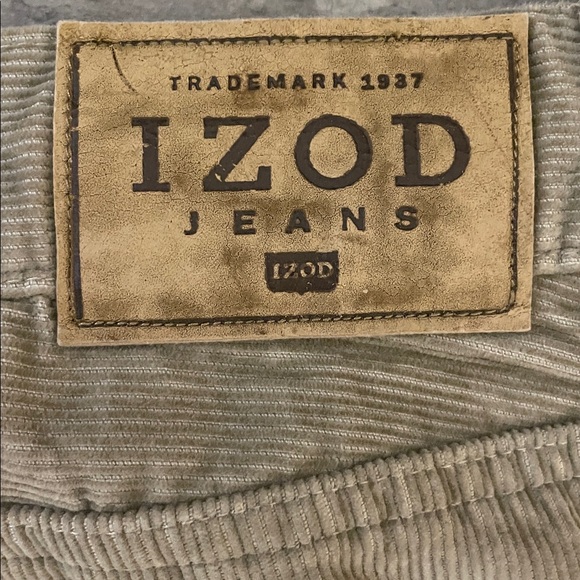 Men's Izod Corduroy Straight Leg Pants Tan 34x30 - Picture 7 of 7